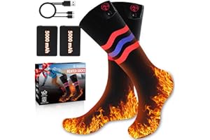Heated Socks for Men Women, 5000mAh Rechargeable Washable Electric Socks