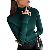 SweatyRocks Women's Business Casual Cowl Neck Sweaters Knitted Pullover Teacher Outfits Work Tops