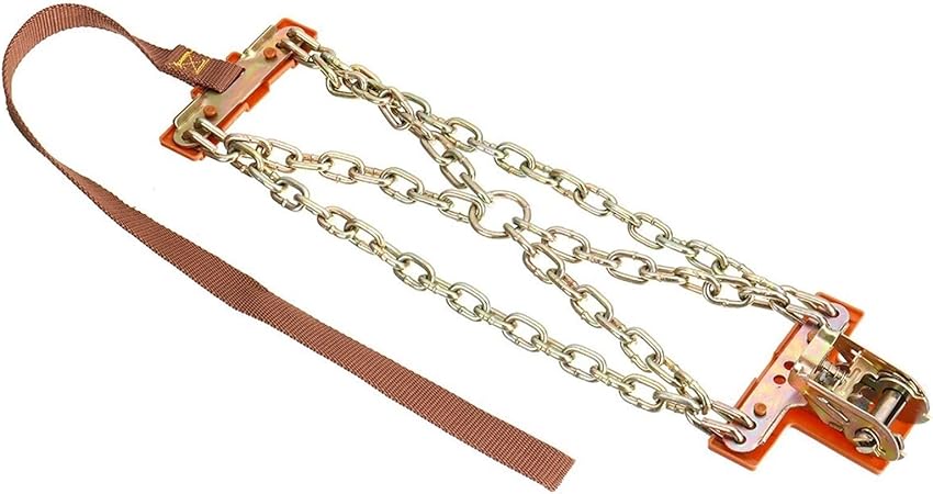 Amazon タイヤチェーン 滑り止め ユニバーサルスチールトラックカーホイールタイヤタイヤスノーアイスチェーンベルト冬アンチスキッド車 Suvホイールチェーン泥ロード安全安全 Color Name Brown タイヤチェーン 車 バイク