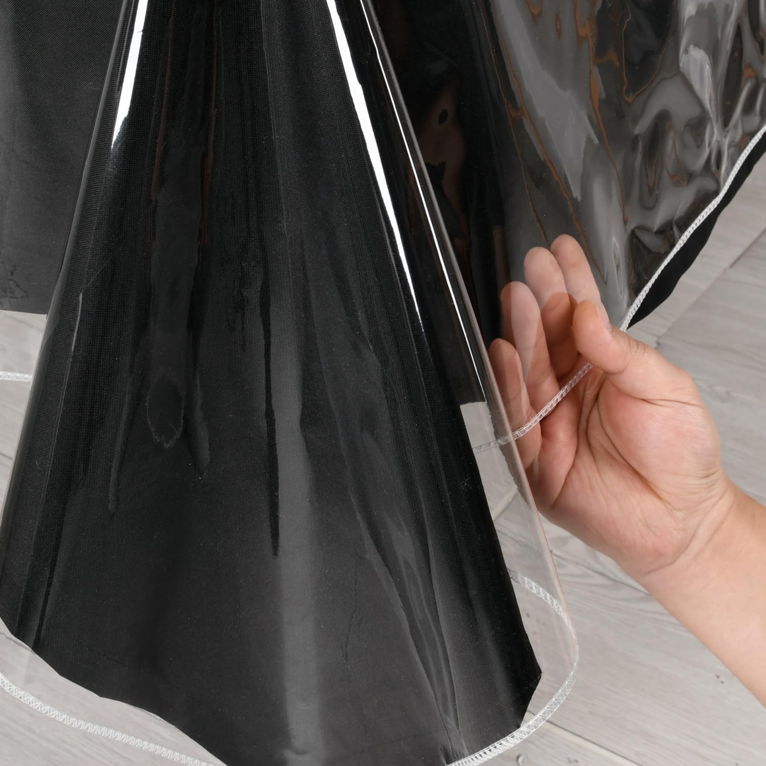 Photo 1 of Hiasan Clear Plastic Table Cloth Rectangle 100% Waterproof - 60 x 90 Inch Vinyl Tablecloth Oilproof Stain Resistant Wipeable Table Cover for Dining, Parties, Picnic, Crystal Clear