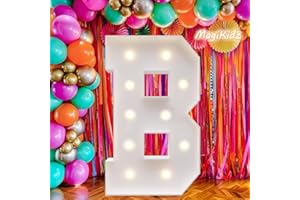 MAGIKIDZ Marquee Letter, 3FT Marquee Light up Letters,LED Light Up Letter B-DIY Party decorations, elevate your events with marquee letters 3 feet tall, perfect for Party, Birthday, Baby Shower