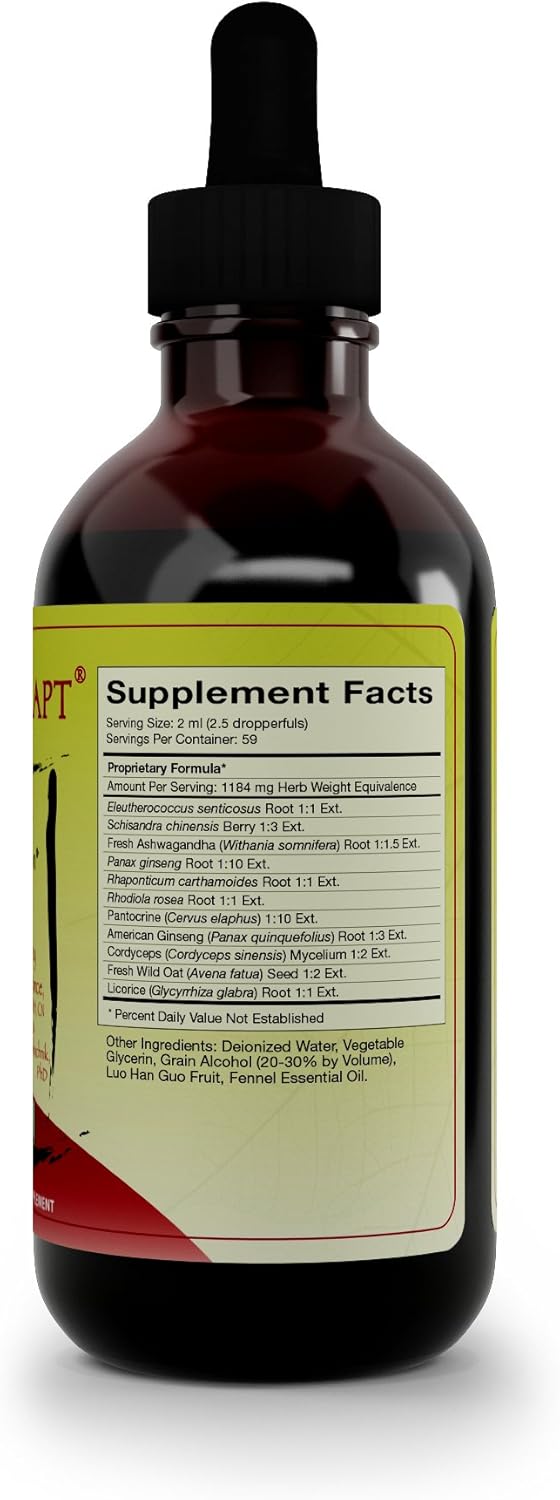 Natura Health Products - Power Adapt Energy and Stress Relief Supplement - Natural Herbal Extracts to Increase Stamina, Build Strength, and Promote Stress Protection - 4 Fluid Ounces: Health & Personal Care