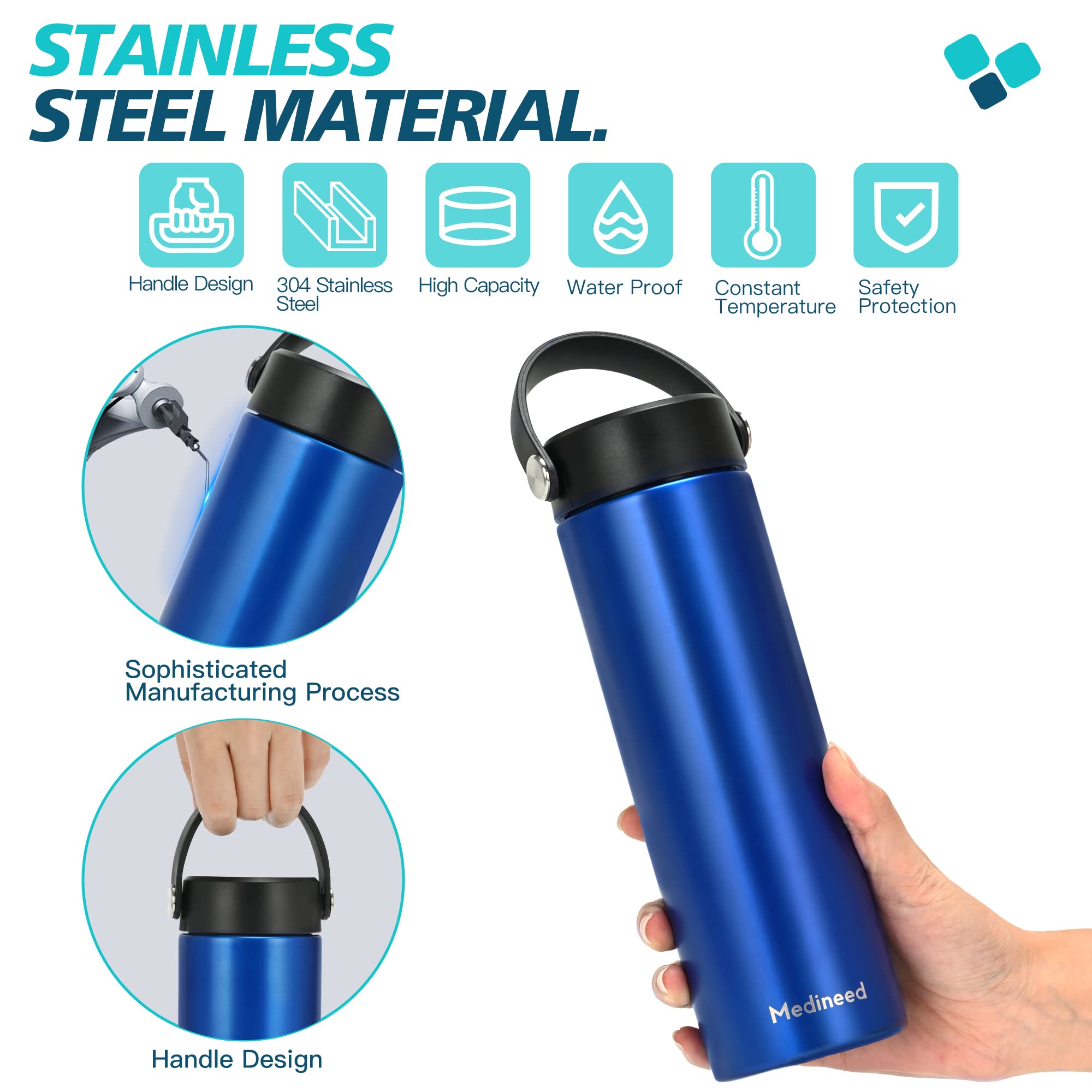 Insulin Cooler Travel Case TSA Approved, Refrigerated Medicine Case with Ice Packs, 60H 3 Pens Medicine Travel Cooler for Diabetes, Medication Organizer for Diabetic Supplies Carrying (Blue)