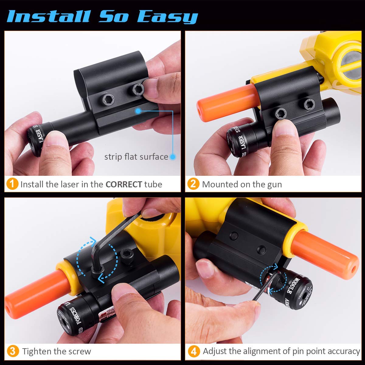 Gagifunny Bug-A-Salt Gun 2.0 Laser, Accessories of Bug Assault for Killing Flies, Fits Salt Fly Gun 2.0 3.0 and Airsoft BB Pump Shooter Rifles