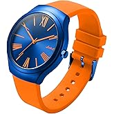 Letoff Unisex Analog Watch, Round Dial with Colorful Roman Numerals, Water Resistant 100ft