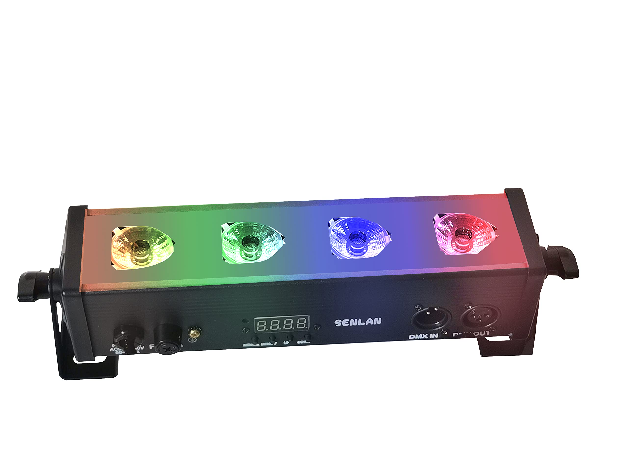 Par bar LED Wall wash Stage Light,SENLAN 4pcsX3W RGB 3-in-1 LED and Full Aluminum House of 7 Modes DMX512 for Disco/Party/Theater (25cm)