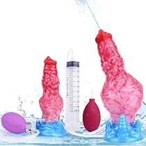 Amazon.com: Inflatable Squirting Dildo Anal Plug Thick Big Dog ...