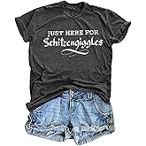 Oktoberfest Shirt Women Just Here for Schitzengiggles Shirts Funny Drinking Graphic Tees German Oktoberfest Tshirt