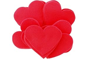 Playfully Ever After 3 Inch 28pc Felt Hearts (Red)