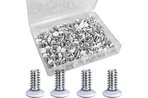 200 Pcs White Wall Plate Screws, Switch Panel Screws for Electric Outlet Covers, Light Switch Panels, 3/8"(9MM) 6-32