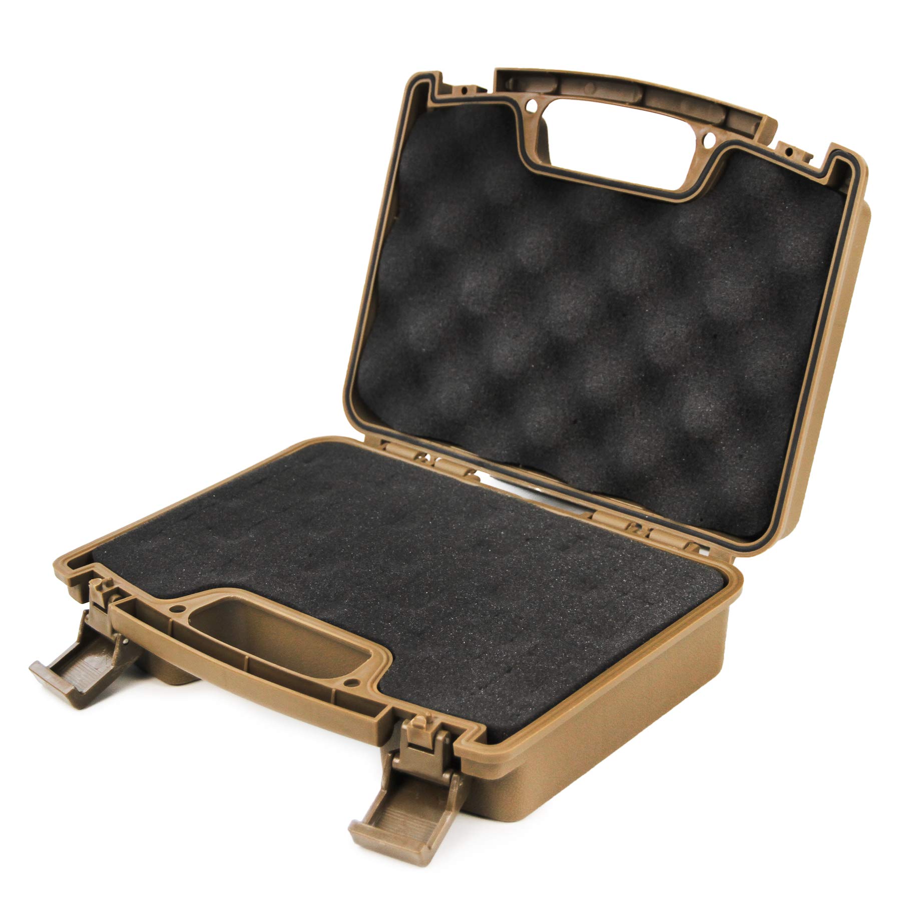 GUGULUZA ABS Pistol Case Tactical Hard Pistol Storeage Case, Gun Case Padded Hunting Accessories Carry Boxs (Tan)