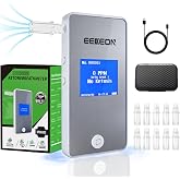 Ketone Meter, Professional Ketosis Breath Analyzer, Accurate Breath Keto Monitor with Type-C Charging and Data Tracking for Ketogenic Lifestyle and Health Management, Includes 10 Mouthpieces (Grey)