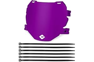 MxNumbers- ODI Signature Downhill Number Plate and Zipties Bundle, Electric Bike and Mountain Bike Plate, Purple Plate