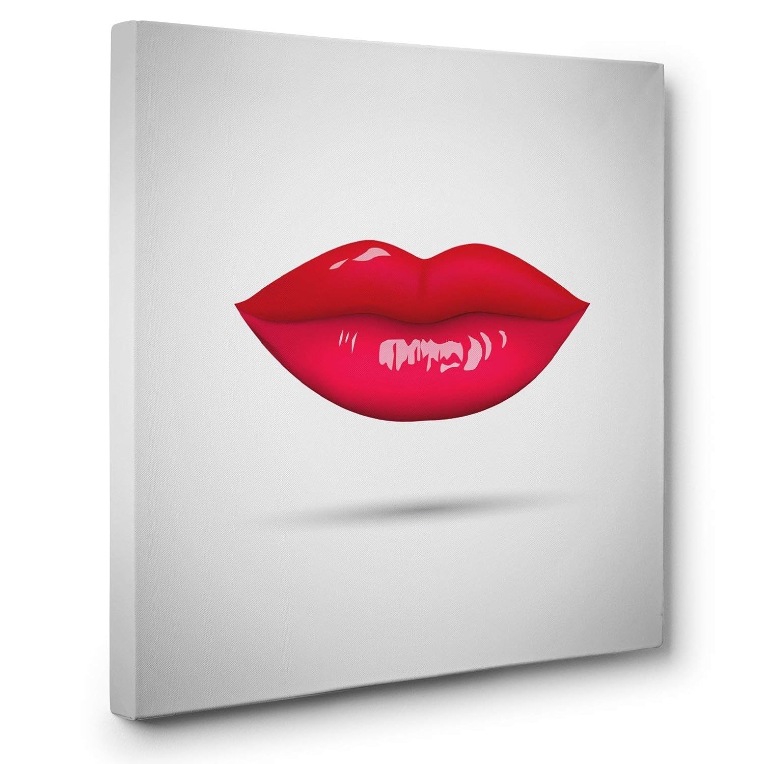 Realistic Red Lips CANVAS Wall Art 