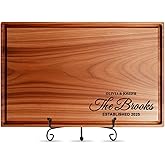 Cutting Board Monogrammed Custom, Engraved Gifts for Couples, Engagement Gifts, Wedding Gift, Bridal Shower Gifts, Personalized Housewarming Gifts, Customized Kitchen Gifts, Family Gifts