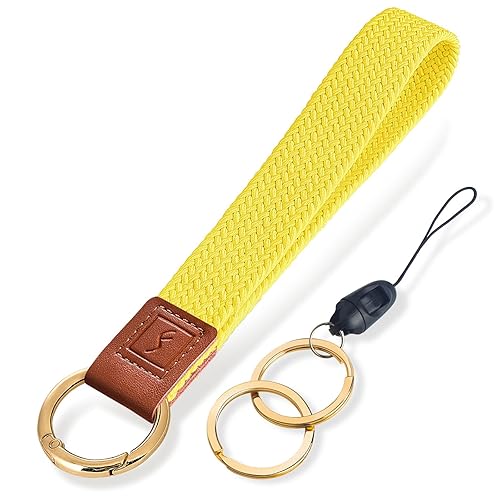 Fishent Stretchy Key Chain, Cute Keychain Wristlet, Woven Wrist Lanyard for  Keys, Key Chains for Women Men Car Keys ID Badges Card Wallet Phone