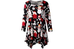 LARACE Plus Size Tops for Women 3/4 Sleeve Shirts Tunic Tops Loose Fit Basic Lady Clothes