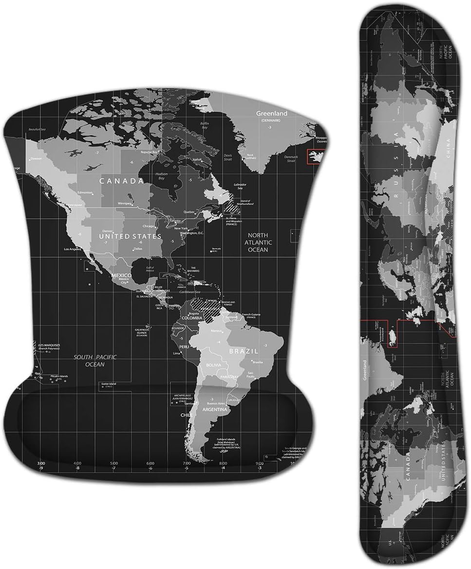 iColor Keyboard Wrist Rest Pad and Mouse Wrist Rest Support Set, Ergonomic Memory Foam Mouse Pad for Gaming Office PC Computer Laptop,Non Slip Rubber Desk Pad Relief Pain