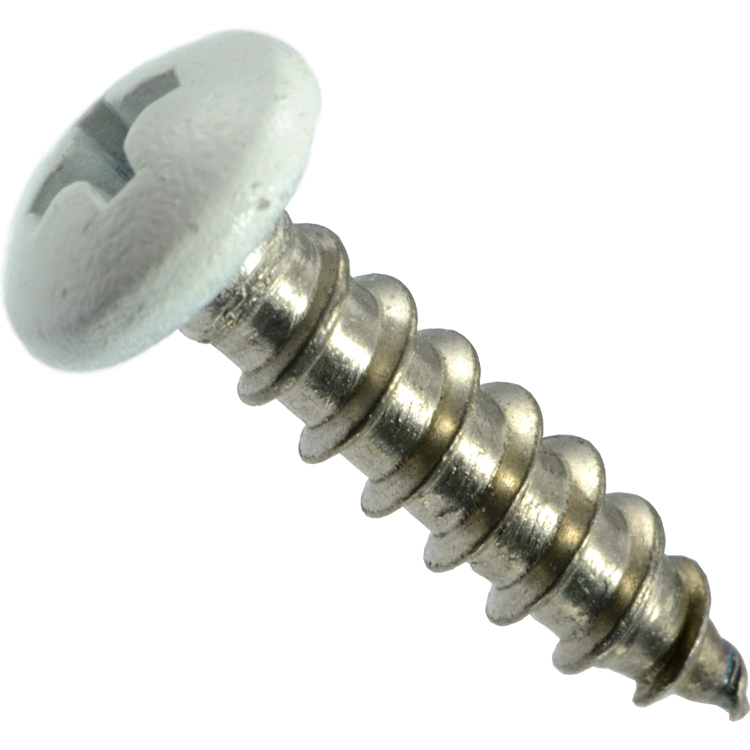 HardtoFind Fastener 014973208196 White Phillips Pan Sheet Metal Screws, 10 x 3/4