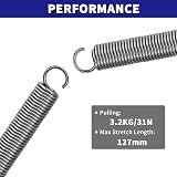 GUNGY Extension Spring 80mm 304 Stainless Steel 1.2mm Wire 10mm OD 4 Pieces view 3