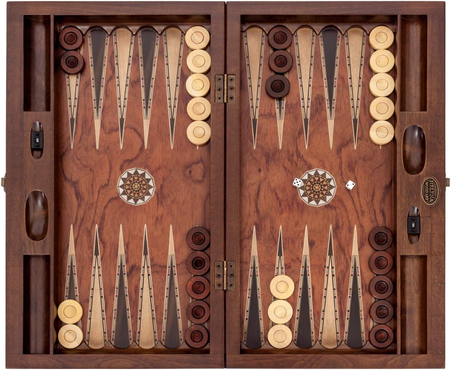 Helena wood art King Backgammon Set | Rosewood