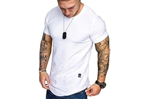 UNI CLAU Fashion Mens T Shirt Muscle Gym Workout Athletic Shirt Cotton Tee Shirt Top