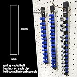Gunpla Set of 9 Socket Holders 129 Clips SAE/Metric Wall Organizer view 7