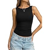 EasyGala Women Cotton Ribbed Tank High Neck Sleeveless Shirts Basic Summer Going Out Top Cute Slim Fitted Clothes 2026
