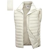 Outdoor Ventures Men's Lightweight Puffer Vest Outerwear Warm Quilted Sleeveless Packable Winter Jacket for Hiking Running