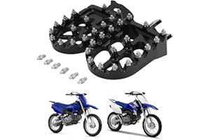 AnXin Dirt Bike Foot Pegs Motorcycle Footpegs Foot Pedals Rests CNC for TTR 110 TTR110 TTR 110E TTR110E 2011-2023 Pit Bike Black
