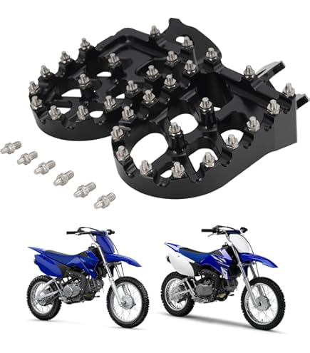 YOFMOO Fußrasten Edelstahl - Universell Für Yamaha PW50, PW80, Honda CRF50 & Viele Dirt Bikes