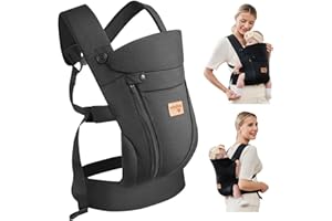 vrbabies New Upgrade Ergonomic Baby Carrier Newborn Toddler Wrap Carrier,Hands Free Baby Sitting Support Sling,Breathable,Perfect for Infants/Chest Sling for Babies Shower Gift (Black)
