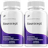 Neurocept Supplement Capsules – All Natural Maximum Strength Formula, Focus & Memory Support (2 Pack – 120 Capsules)