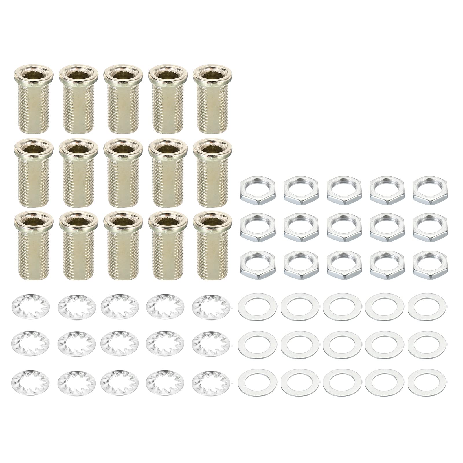 PATIKIL M10 Thread 20mm Tall Round Head Hollow Screw Bolts, 4 in 1 / 40Pieces Through Hole Bolt Chandelier Fasteners with Round Head Nut and Gasket