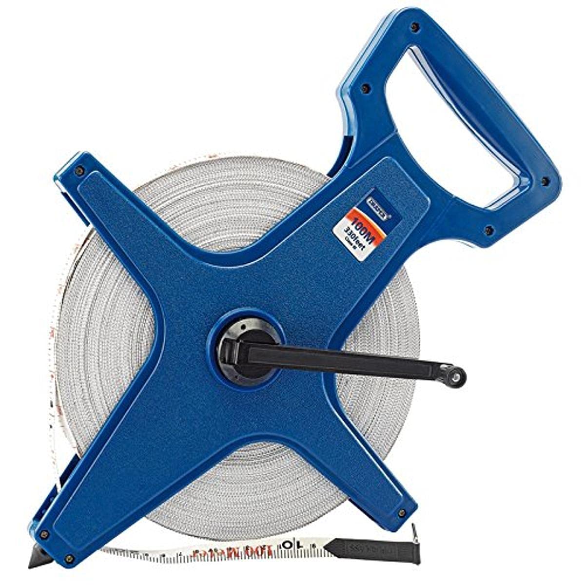 Draper 100m Surveyors Tape Measure Fibreglass | Measuring Tape with Soft Grip Winding Grab Handle | 51091
