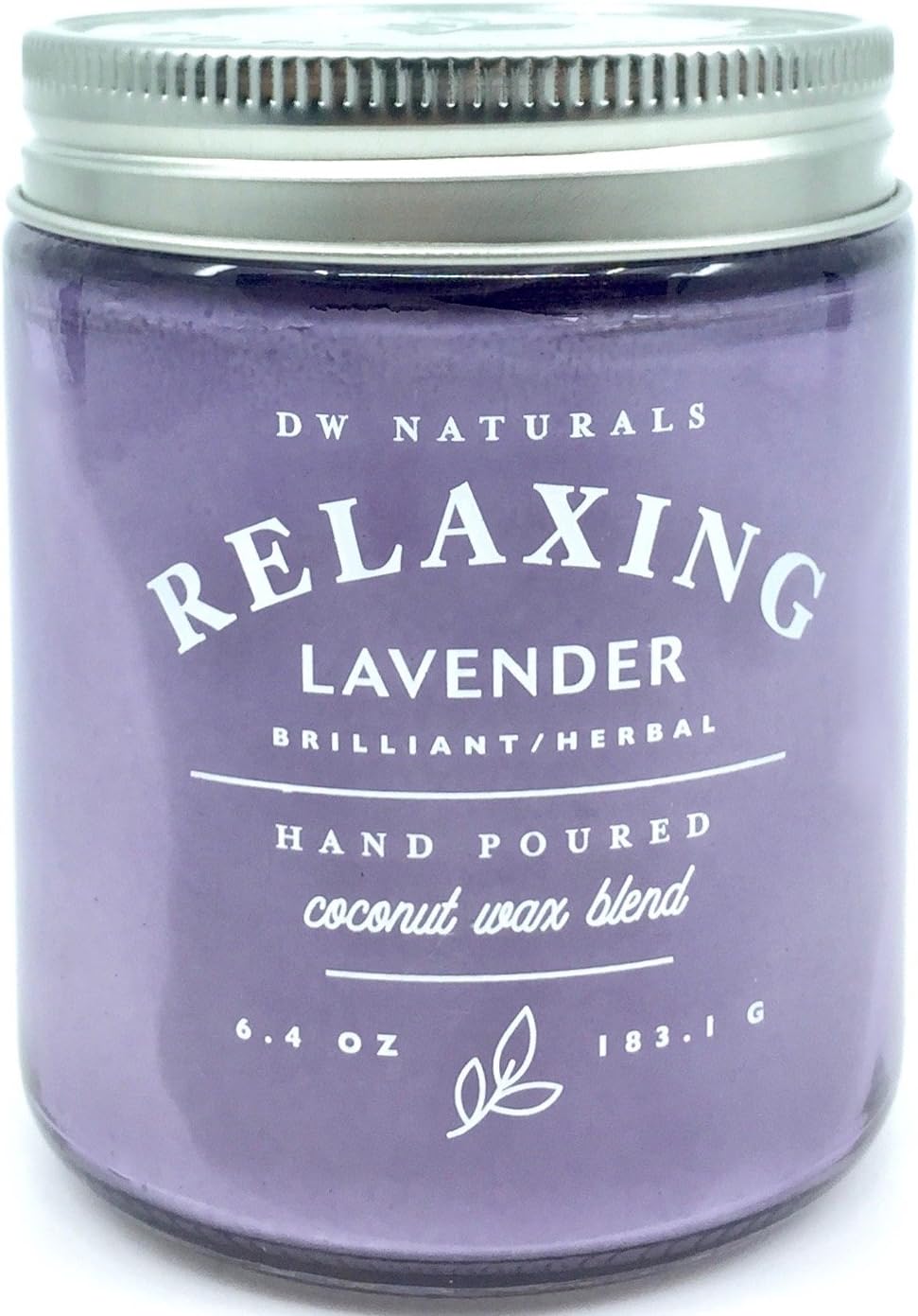 DW Naturals Relaxing Lavender Scented Candle Coconut Wax