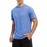TBMPOY Men's Workout Shirt Dry Fit Quick Dry UPF 50+ Athletic T-Shirt Moisture Wicking Lightweight Top Running Activewear