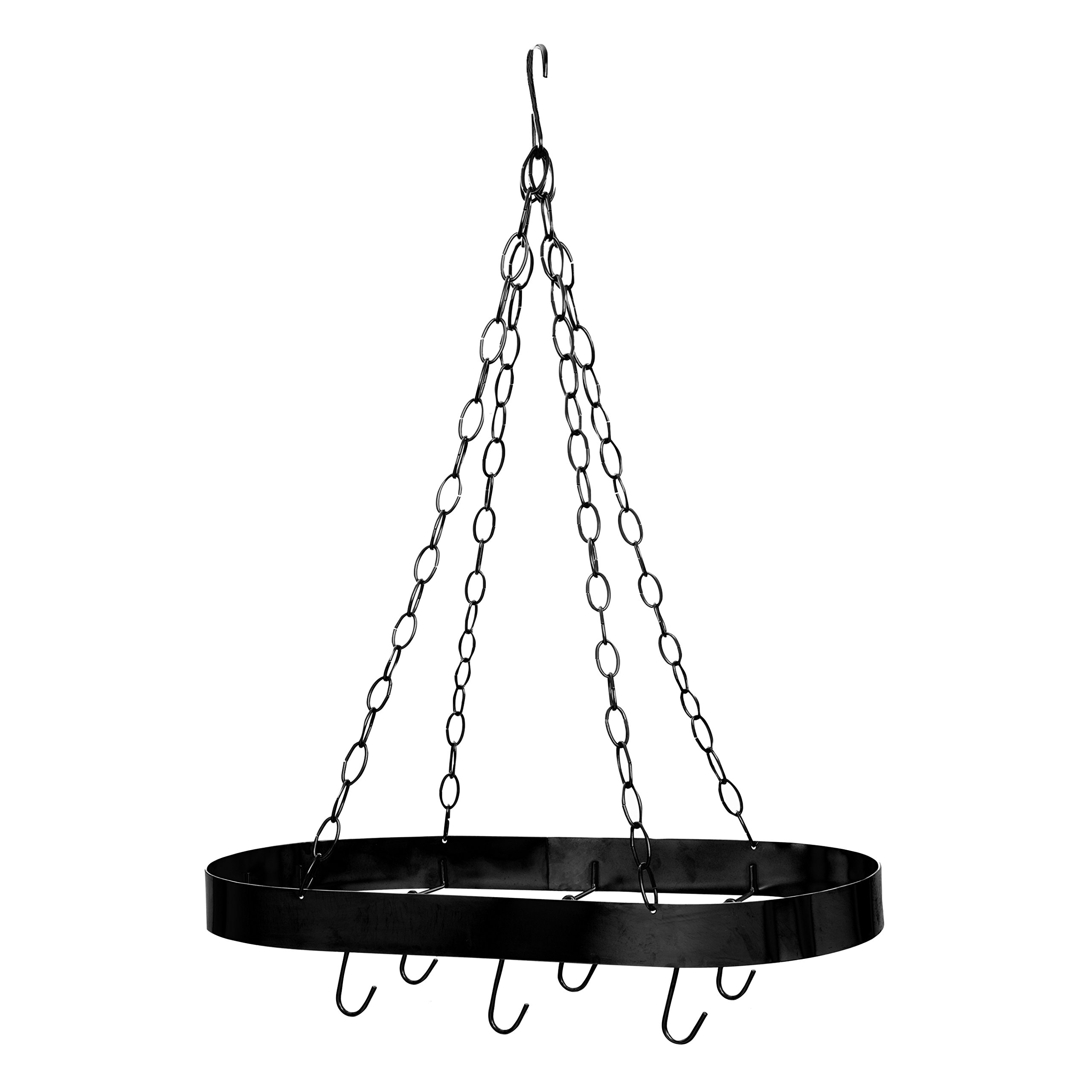 Premier Housewares Oval Ceiling Rack, Matt Black