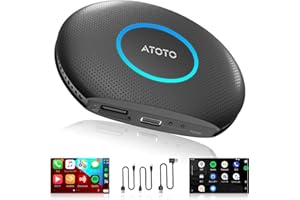 Ai Box Carplay Wireless Adapter Convert All Wired CarPlay/Android Auto, Android 13,4GB+64GB Expand to 512GB Ai Smart Box -Upg