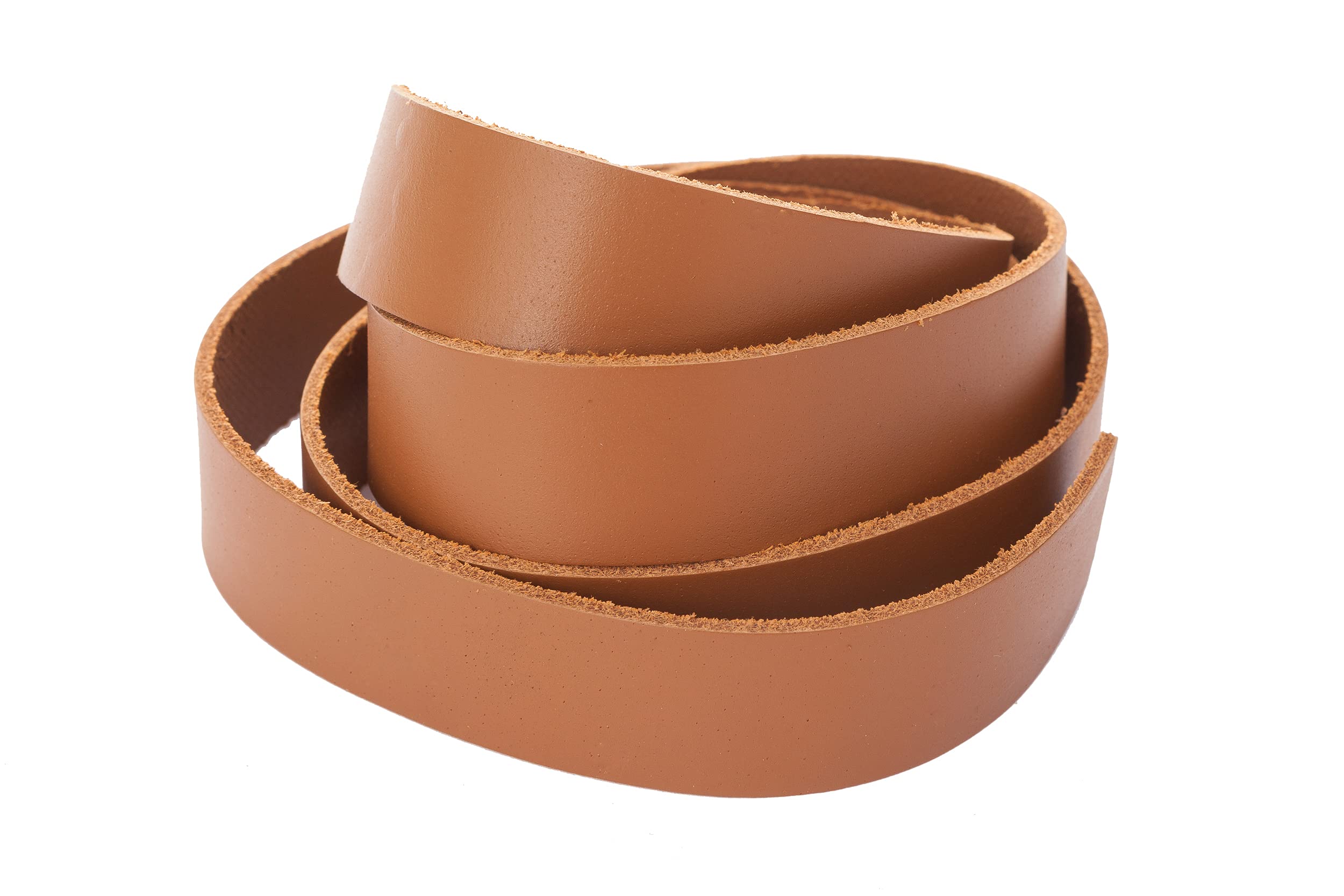 Esnado Leather Strap/Band/Cord, Flat 1 metre. Width/Colour: Selectable., Leather, Light Brown, Breite: 20 mm