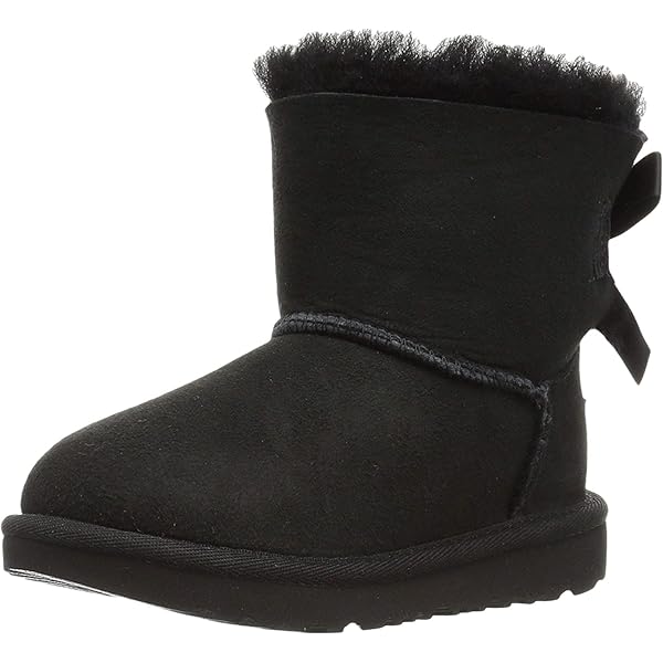 UGG W ANSLEY FUR BOW ブラック 6 Mini Bailey Bow II Boot | UGG
