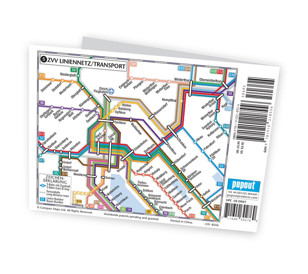 Zurich Popout Map Popout Maps Popout Maps 9781910218556 Amazon Com Books