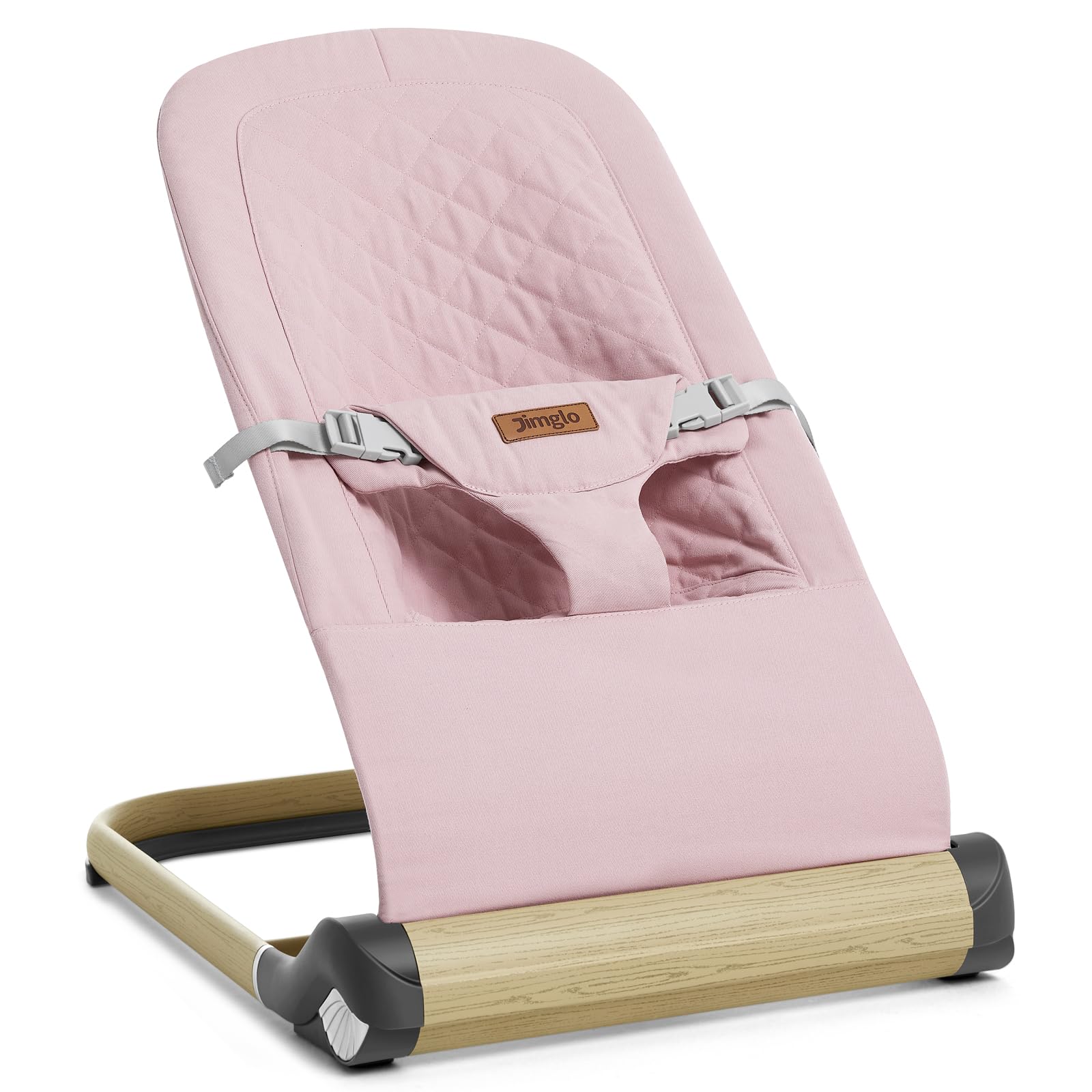 Baby Bouncer, Foldable Infant Bouncer for Babies, Portable Baby Bouncer Seat with Adjustable Height(Cotton, Pink)