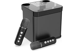 Flyasny Karaoke Machine for Adults and Kids, Portable Bluetooth Karaoke Speaker with 2 Wireless Microphones for TV, Singing Karaoke for Home Party, Great Gifts for Boys and Girls