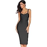 Midi Bodycon Bandage Dresses for Women Semi-Formal Cocktail Dresses Wedding Guest Dress