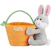 Let's Make Memories Personalized Easter Basket - Easter Basket for Kids - Bunny with Carrot