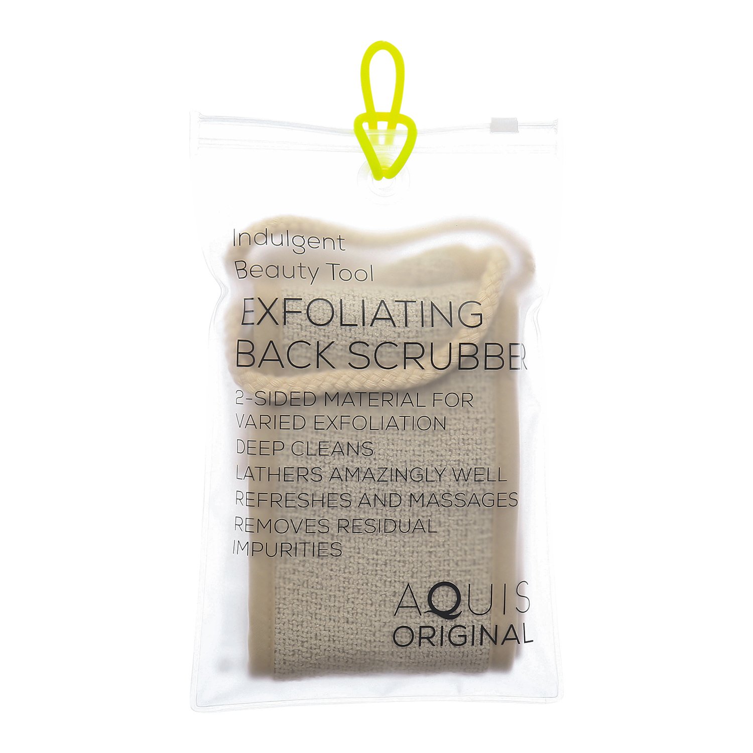 Aquis - Exfoliating Back Scrubber, Deep Clean & Invigorate Your Skin (4 x 30.75 Inches) : Bath Mitts And Cloths : Beauty