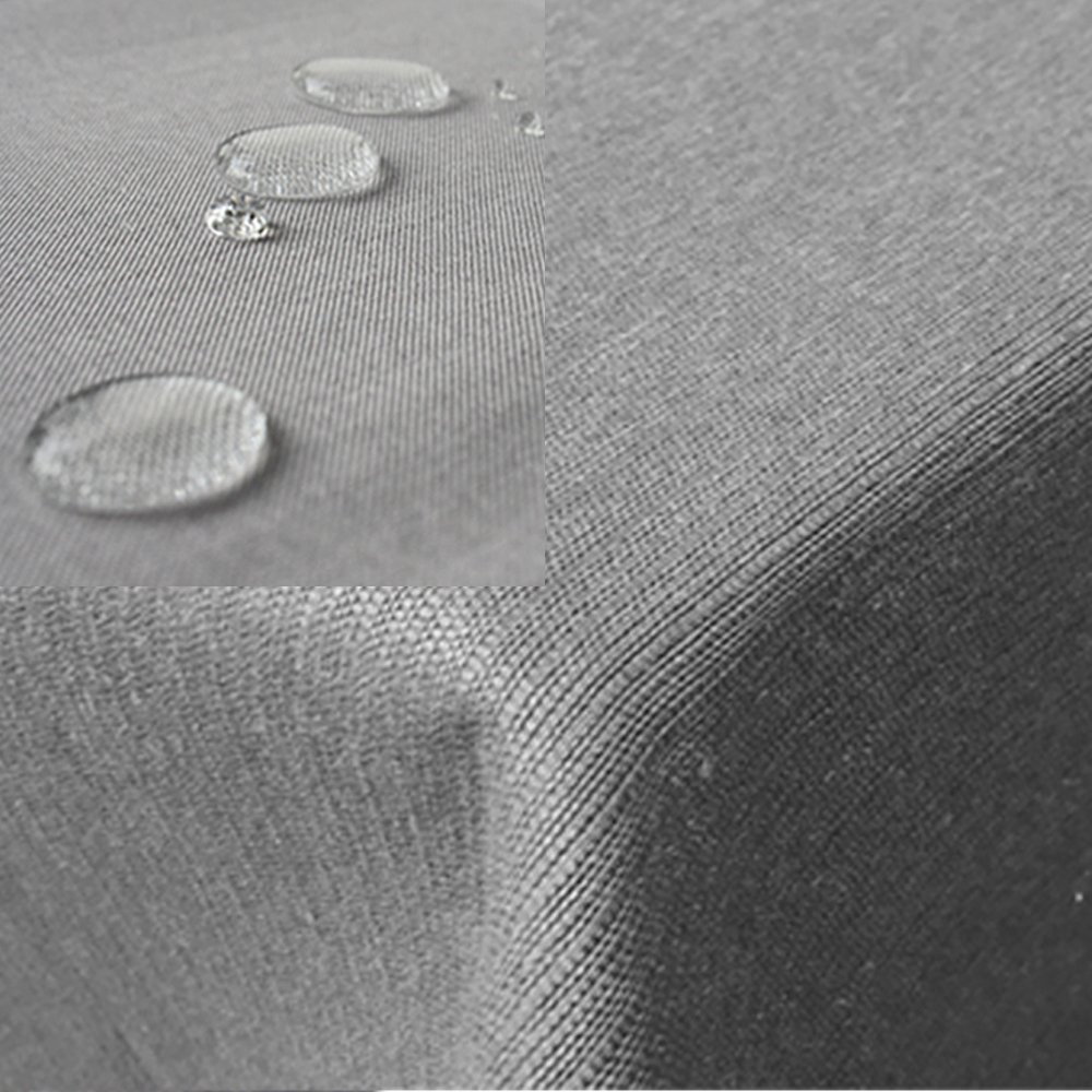 JEMIDI Faux Linen Outdoor Table Cloth - Tablecloth for Indoors or Outdoors - Cover for Outside Garden Dining Tables - 160cm x 260cm - Rectangular - Light Grey