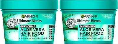 Garnier Hair Food Multi-use Mask 400ml Pack of 2 Aloe Vera 8x Hydration
