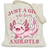 LUERHUI Just a Girl Who Loves tote Bag for Women Girls, Aesthetic Tote Bag for Her, Medium Size with Inner Pocket